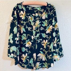 Lands End Multicolor Print Blouse Size 16W